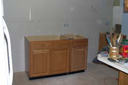 New cabinets in kitchen